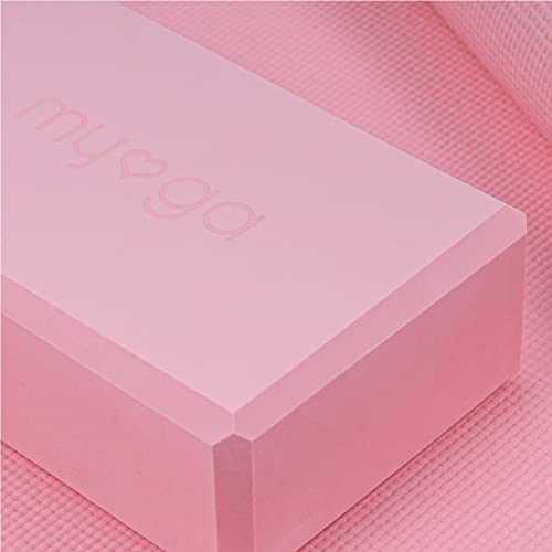 Myga Yoga Starter Set - Yoga Mat, Yoga Block Brick & Metal D-Ring Yoga Strap - Starter Kit for Beginners great for Pilates, Yoga, Stretching, Health & Fitness - Complete Home Studio Set for Gifting - Image 6