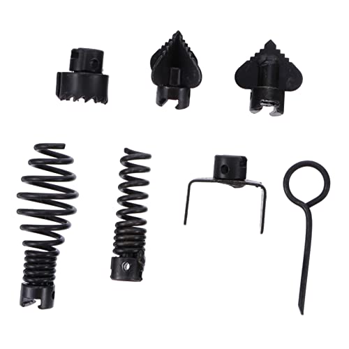 HOUDERCO Drain Cleaning Cutter Head 7pcs Manganese Steel Dredging Tool for Easy Installation