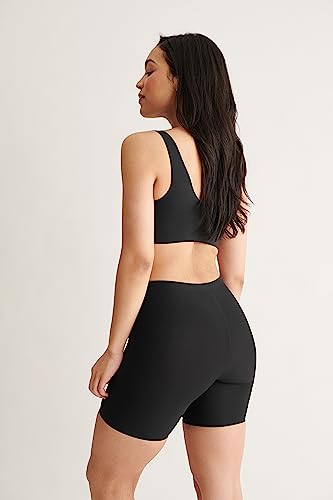 Image of KYDA Women's Anti Bacterial Cycling Shorts, Under Skirt Biker Shorts, High Waist Stretchable Yoga Shorts & Gym Workout Skin Fit Shorties