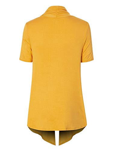 Image of MixMatchy Women's Lightweight Short Sleeve Draped Open Front Cardigan Vest