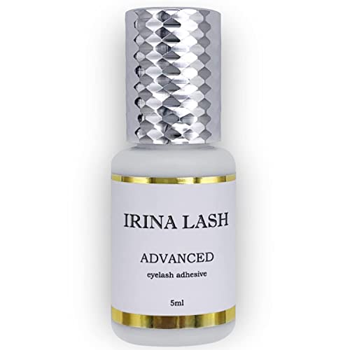 Pegamento Pestañas pelo a pelo Advanced, Registro Sanitario, 2 seg secado, 6 sem retención, 5 ml negro para Extensiones - Irina Lash
