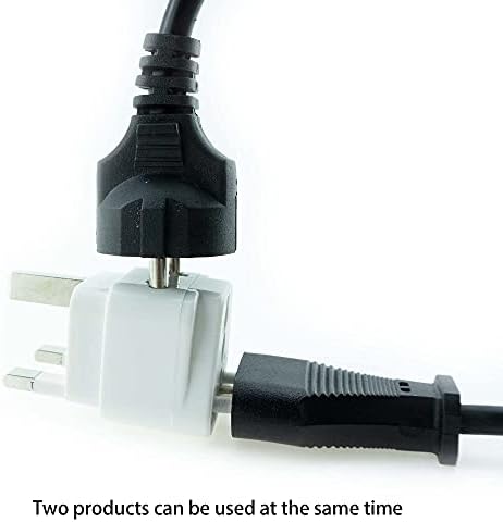 (2Pack)UK Plug Adapter, LIJEPNA European to UK Plug Adaptor, shaver adapter plug uk,usa to uk plug adapter 2 Pin to 3 Pin For Shaver/Toothbrush/laptop