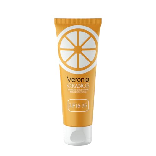 Veronia Orange Enzyme Exfoliating Gel, Moisturizer Face Body Scrub Gel, Deep Clean Pores, Remove Blackheads & Moisturize Skin, All Types Skin (1pcs)