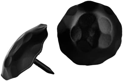 50 Pack - Iron Clavos Decorative Nails 1.5 inch - Black - Decorative Accent for Home Improvement - Farmhouse Shutters, Barn Door, Furniture, Carriage Gates Artisan Series by Borderland Rustic Hardware