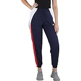 Couleur : bleu marine. Reebok Pantalon de survêtement en nylon colorblock pour femme, Vector Navy, Taille S