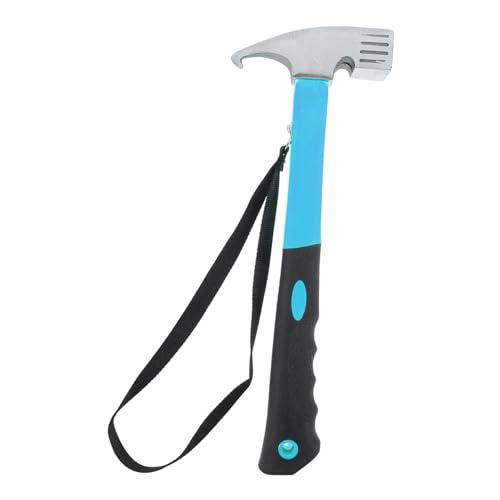 POPETPOP アウトドア多機能ステークハンマー テント用ネイルプーラー付き グリップ 快適握り キャンプ ハイキング用 地打ち 土掘り対応