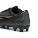 Puma Unisex-Child, Ultra Play Firm Ground/Artificial Ground, Puma Black-Copper RO, Big Kid, 4