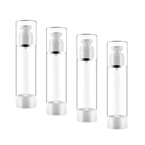 Cabilock 3 Pcs 15Ml Sunscreen Spray Bottles with Press Pump, Refillable Subpackaging Cosmetic Sprayers for Travel and Makeup Storage