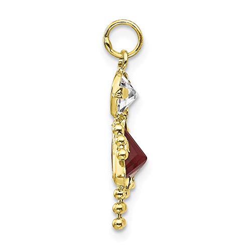 Roy Rose Jewelry 10K Yellow Gold January Birthstone Charm Pendant2