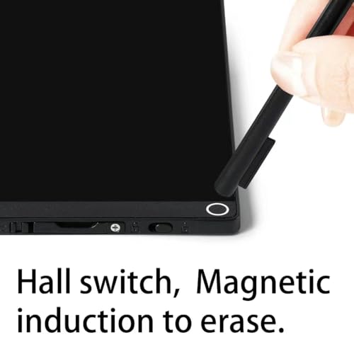 Image of LCD Writing Tablet 6.5in 0.4mm Fine Tip Magnetic Erase with Hanging Pen | Fine-tip writing surface with magnetic erase design and hanging stylus