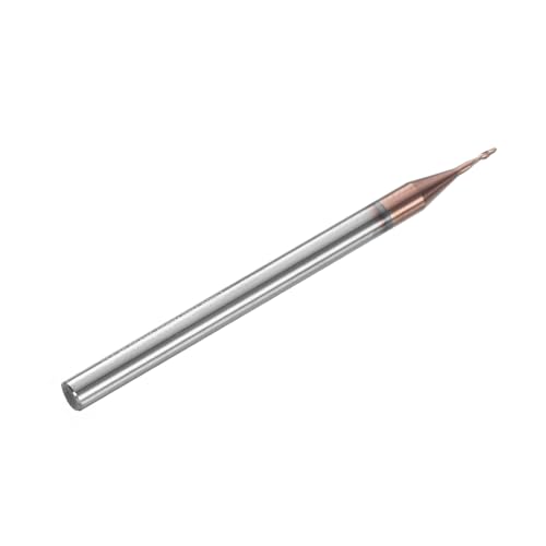 Image of HARFINGTON Ball Nose End Mill 2 Flute 0.031 inch Diameter 1 /8 inch Shank Tungsten Carbide Uncoated Spiral CNC Router Bits 0.093 inch Cutting Length Single End Ball for Carving Engraving Grinding