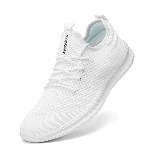 Image of DLWKIPV Mens Slip On Shoes Tennis Walking Gym Athletic Running Fashion Sneakers Workout Footwear Casual Sport Outdoors Breathable Knitted Mesh Lightweight