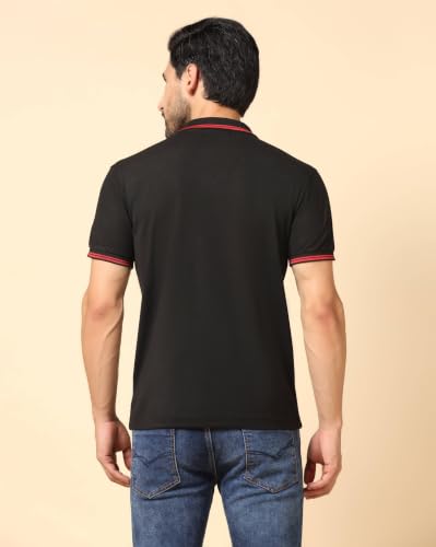 Image of INKKR Men's Solid Polo Neck Half Sleeve Stylish T-Shirt Combo