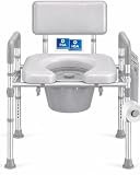 Steadyjoy Bedside Commode Toilet, Padded Seat & Backrest...