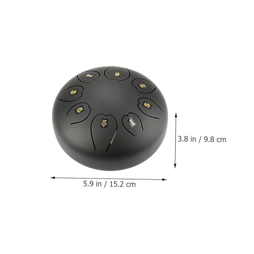 Tambor de Lengüeta Negro Grande Alipis Metal Portátil miniatura 2