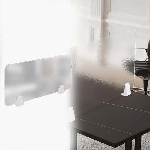 Separador de escritorio portátil con clips, 1 o 2 unidades, separador de mesa de oficina/comedor (1 pieza de largo x alto 60 cm x 30 cm)