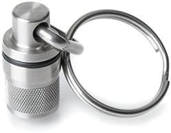 GUS Micro Pill Fob, Made in USA, Stainless Steel Keychain Pill Holder, Holds Two Emergency Aspirin, Ultra Compact Design