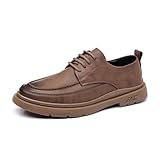 Hombre Retro Casual Vestir Zapatos De Comfort Business Moda Zapatillas Oficina Trabajo Conducción,Marrón,39 EU