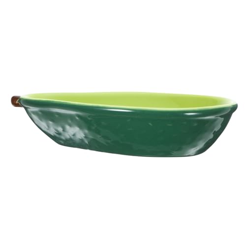Luxshiny Avocado Shaped Ceramic Bowl Multi Functional Food Storage Dish for Snacks Fruit and Salad Compact and Sturdy Design for Home Use