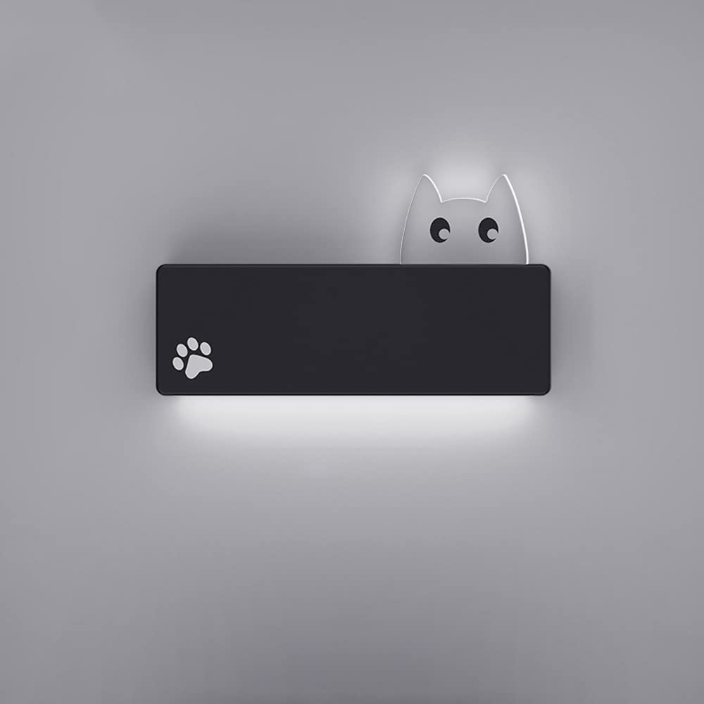 Cat Light Lámpara de Pared Infantil LED 9W de Metal Mate rectangular para Cabecera de Dormitorio 6