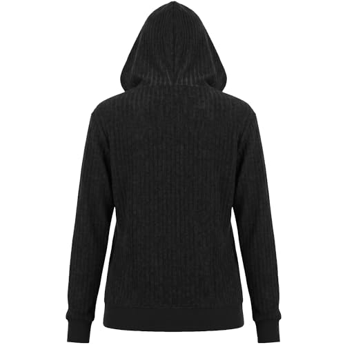 Image of GIVON Women's Lightweight Zip Up Hoodie Brushed Knit Stretchy Fabric Long Sleeve Thin Jackets with Kangaroo Pocket