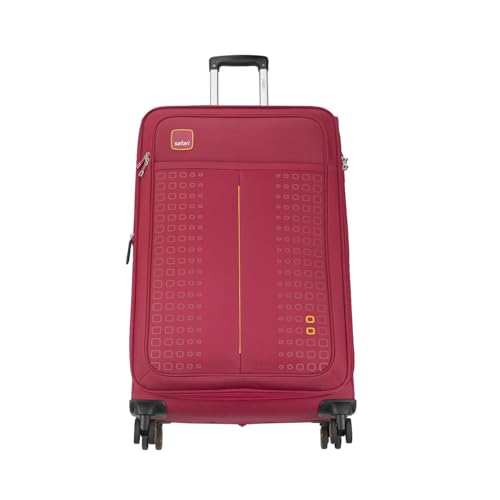 Image of Safari Flexa 69 Red Trolley Bag with Dual Wheels