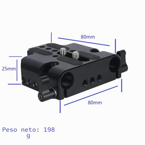 Placa base de cámara de 15mm para BMPCC 6K Pro y Sony A7 3