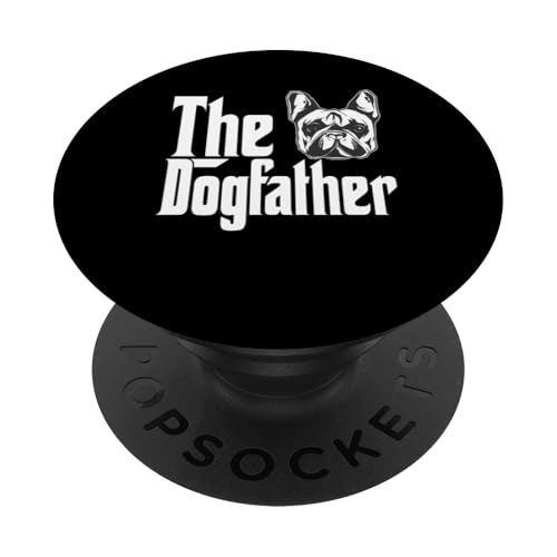 Bulldog francés, perro, papá, perro, papá, padre PopSockets PopGrip Adhesivo