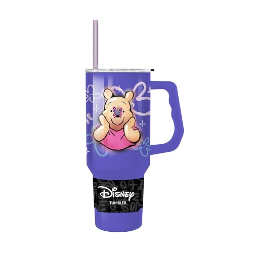 Silver Buffalo Winnie the Pooh Butterfly Stainless Steel Tumbler, 30oz