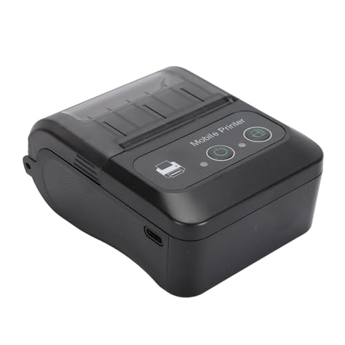 WOHPNLE Impresora de Recibos Bluetooth, Impresora térmica portátil de 48 mm, conectividad inalámbrica, batería de 1500 mAh, Impresora de Pegatinas para restaurantes, Tiendas minori