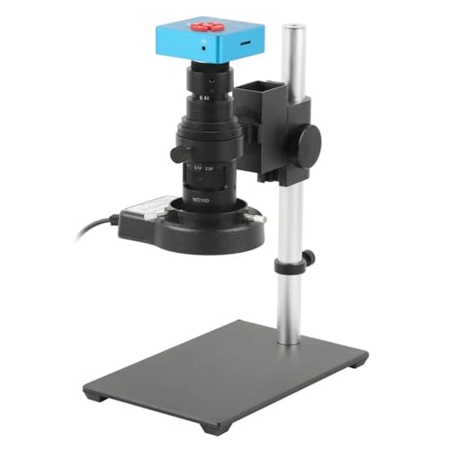 Microscope 55MP 4K 2K HDMI USB Digital Industrial Video Microscope Camera +180X 200X 500X C Mount Lens for Phone PCB Soldering Watch Repair(200X)