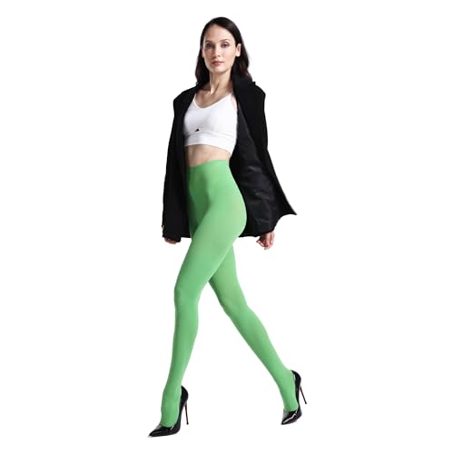 Image of MATHACINO Women's 80D Solid Color Soft Semi Opaque Pantyhose Colored Tights High Waist Womens Tights
