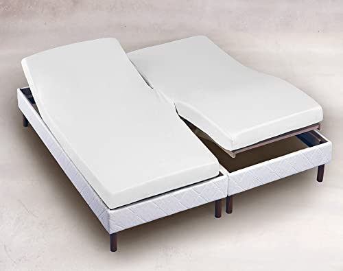 Drap Housse 2x90x200 Blanc TPR Cover