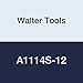 Walter Tools A1114S-12 12 mm HSS NC Spot Drill, 3.46 mm Length of Cut, 20 mm Extension Length, 102 mm Overall Length