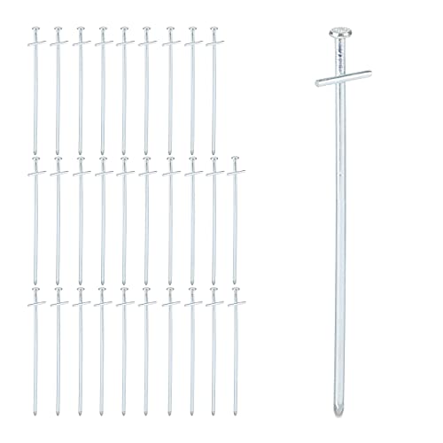 Relaxdays Felsbodenhering, 30er Set, Sturmanker Camping, Zelt und Vorzelt, Heringe für Harte Böden, Stahl, 23 cm, Silber