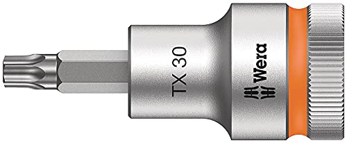 Wera 05003833001 8767 C HF TORX Zyklop Bit-Nuss 1/2 Zoll Antrieb mit Haltefunktion, TX 30 x 60 mm