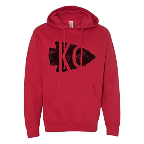 Little Royaltee Shirts Unisex Kansas City Hoodie “KC Proud” Men’s and Women’s Sweatshirt Collection (X-Large, Red) Cover