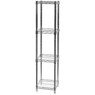 Shelving Inc. Scaffalatura A 4 Ripiani In Filo Cromato – 30,5x61x213,4 Cm – Ogni Ripiano Regge 363 Kg – Regolabile