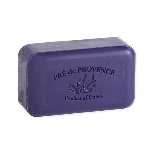Image of Pre de Provence Artisanal Soap Bar, Natural French Skincare, Enriched with Organic Shea Butter, Quad Milled for Rich, Smooth & Moisturizing Lather, Black Currant, 5.3 Ounce