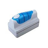 Greatangle Mini raspador de Algas Limpieza de Ventanas Curva Flotante Acuario Cepillo magnético Imanes Limpiador de cepillos Acuario Tanque de Peces Vidrio Blanco y Azul S