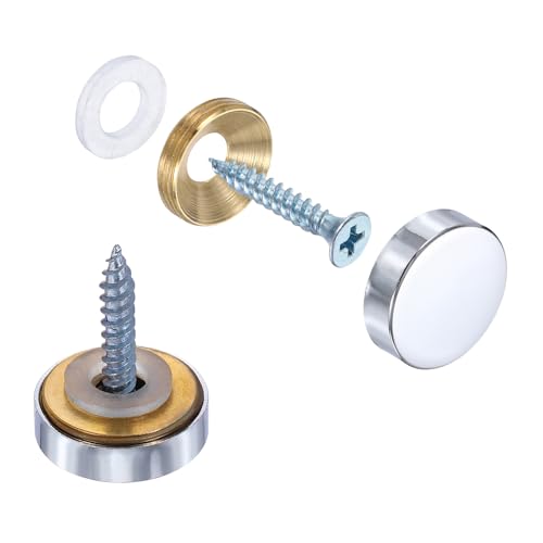 Capuchons décoratifs de miroir en laiton argenté 19mm pour rénover votre salle de bain