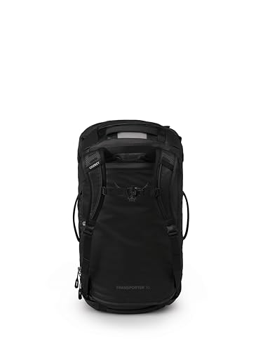 Image of Osprey Transporter 70L Durable Squffel Bag, Black OS | travel duffel, gear bag, weekender, water resistant, travel gear protection, Black color, OS size