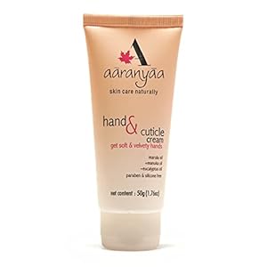 Aaranyaa Hand & Cuticle Cream (50gm) With Tea Tree Oil | Moisturizing Cream for Dry, Rough and Wrinkle hands | Lightweight & Fast Absorbing | For Women & Men – Paraben Free