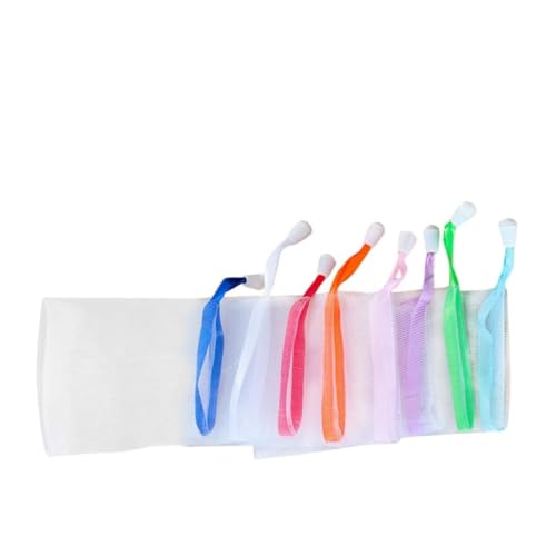 Anneome 5 piezas Bolsa Malla para Jabón con Cordón para Jabón Artesanal Herramienta Limpieza y Corporal Colores Aleatorios Secado Rápido y Almacenamiento sin Residuos Color Aleatorio