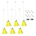 Badminton Training Kit Badminton Set Single-Player Adjustable Height Badminton Rebound Trainer with Elastic Cords and Hooks Lighted-Up Badminton Training Device for Badminton Practice No Racket 2Sets
