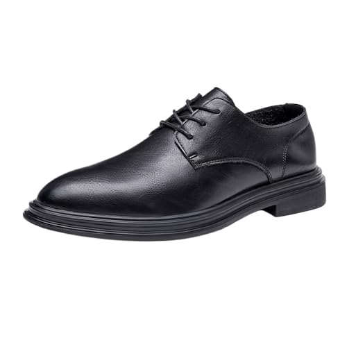 Men's Oxford Dress Shoes Spanish Leather Casual Plain Toe Vintage Lace Up Prom Wedding Tuxedo Anti-Slip Non Slip Resistant Shoe
