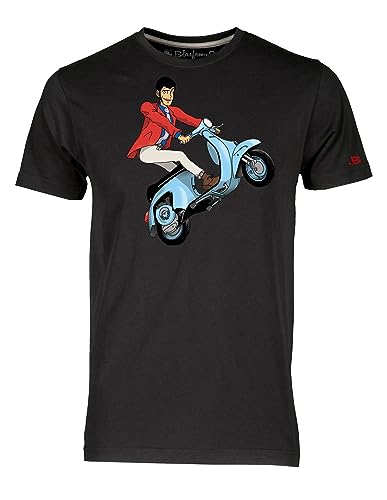 Blasfemus T-Shirt Uomo Vespa Special Cartoni Animati Anni 80 Manga (S, Nero)