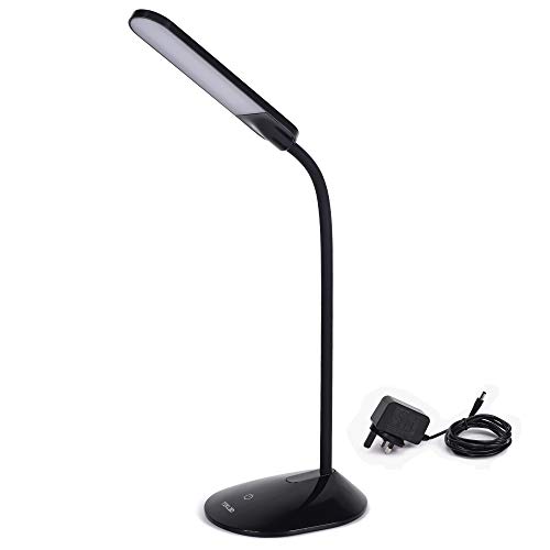 TEKLED® LED Desk Lamp | Stepless Dimmable with Flexible Gooseneck | 6W Capacitive Touch Switch with 3 Color Levels | Eye Protection for Bedside Reading, Office Work, Students | Energy Class A+ TEKLED® LED Desk Lamp | Stepless Dimmable with Flexible Gooseneck | 6W Capacitive Touch Switch with 3 Color Levels | Eye Protection for Bedside Reading, Office Work, Students | Energy Class A+