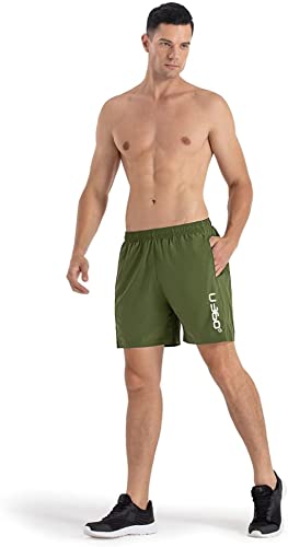 Image of Men's Workout Running Shorts Quick Dry Lightweight Gym Shorts with Zip Pockets S5Shorts