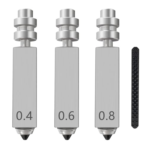 HzdaDeve 3PK 0.4MM 0.6MM 0.8MM Integrierte gehärtete Stahldüsen für Kobra X Combo Quick-Swap High Flow High Speed Throat Tube Düsen Druckkopf Hot End für Anycubic 3D-Drucker